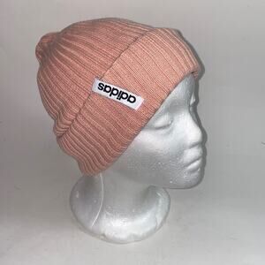 Adidas pink beanie